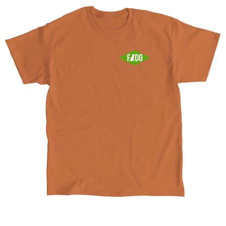 California design on back, a Texas Orange Classic Unisex Tee
