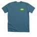 California design on back, a Heather Deep Teal Premium Unisex Tee