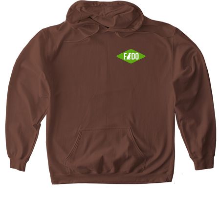 California design on back, a Cocoa Softstyle Pullover Hoodie