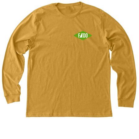 California design on back, a Heather Mustard Premium Long Sleeve Tee
