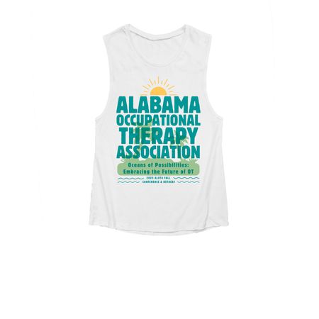 2025 Fall Conference & Retreat, a White Women's Muscle Tank