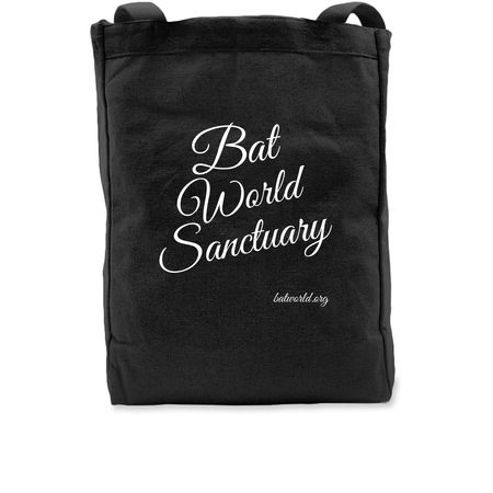 Bat World Sanctuary Tote, a Black Recycled Cotton Tote Bag
