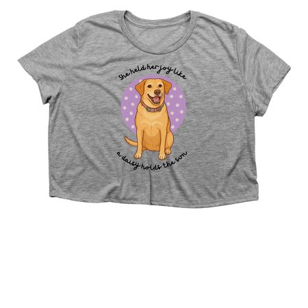 Let The Daisies Bloom, a Athletic Heather Women?s Flowy Cropped Tee