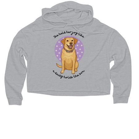 Let The Daisies Bloom, a Grey Heather Women?s Lightweight Cropped Hoodie