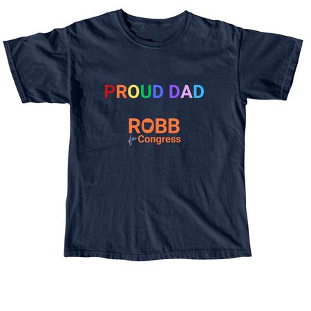 Proud Dad, a True Navy Comfort Colors Unisex Tee