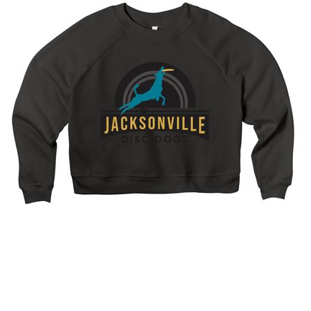 JDD Big Front, a Black Women's Premium Cropped Raglan Sweatshirt