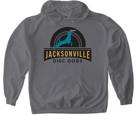 JDD Big Front, a Charcoal Gildan Softstyle Pullover Hoodie