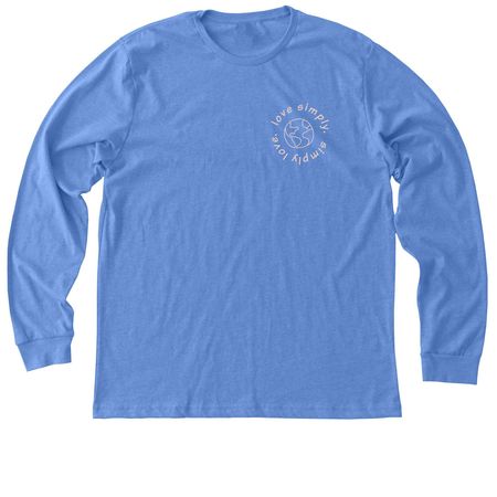Change the world with love, a Heather Columbia Blue Premium Long Sleeve Tee