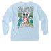 Pup Cups, Beach Trips, and More!, a Chambray Comfort Colors Long Sleeve Pocket Tee (back-view)