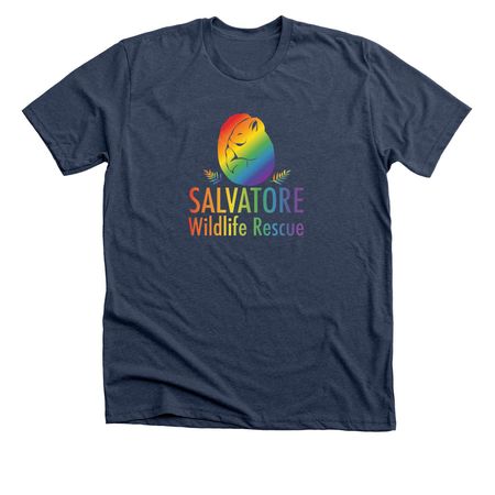 Rainbow Shirt, a Heather Navy Premium Unisex Tee