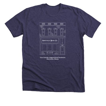 Your Friendly Neighborhood Bookstore 2025 (w), a Heather Lapis Premium Unisex Tee