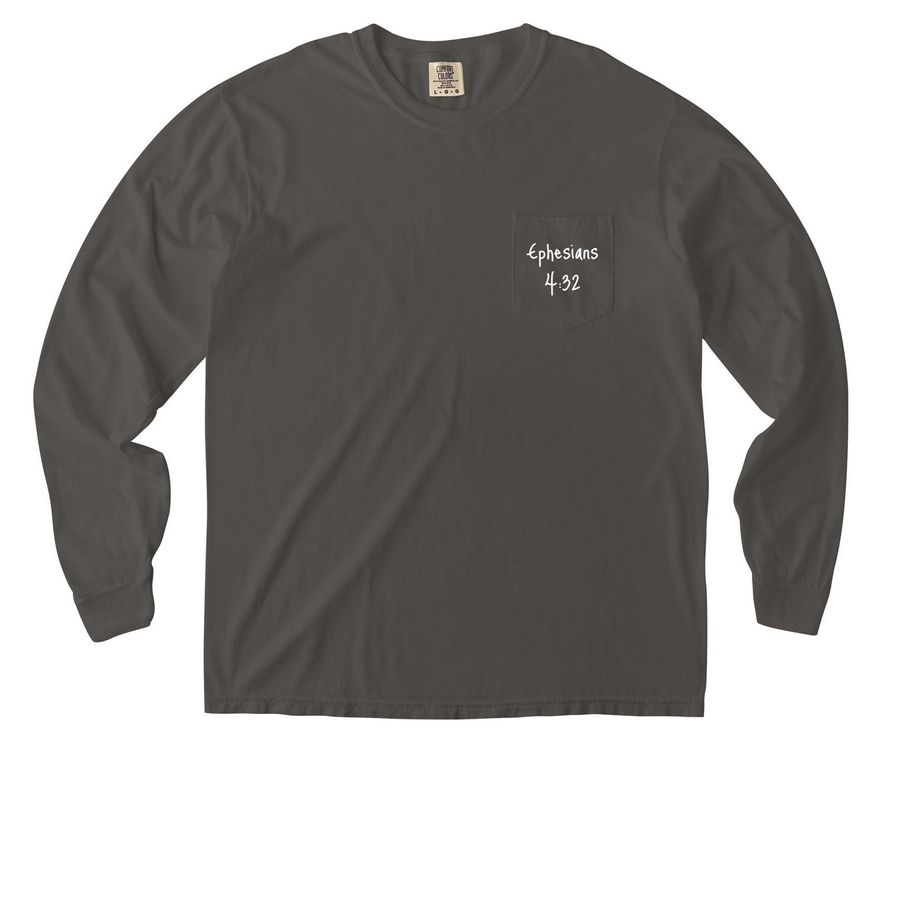 Be Kind, a Pepper Comfort Colors Long Sleeve Pocket Tee