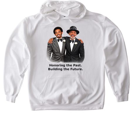 The Dr. Guy Fisher Then & Now Tee & Hoodie&nbsp;, a White Gildan Softstyle Pullover Hoodie