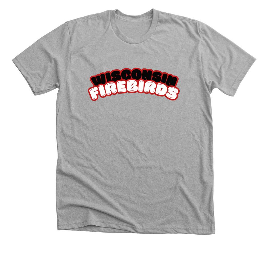 Curvy Firebirds, a Athletic Heather Premium Unisex Tee