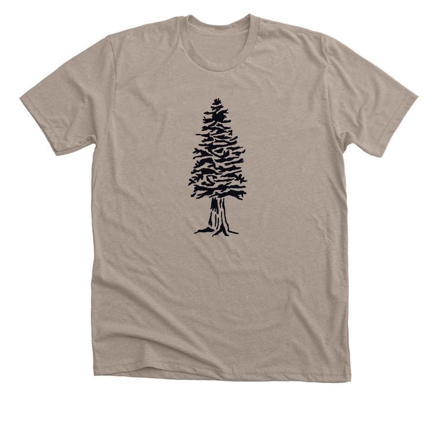 Evergreen tree, a Heather Stone Premium Unisex Tee