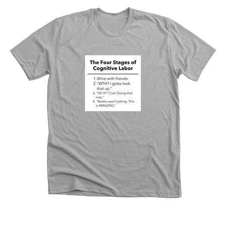 Four Stages of Cognitive Labor, a Athletic Heather Premium Unisex Tee