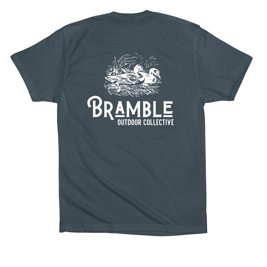 Bramble Waterfowl Tee, a Vintage Navy Premium Cotton Tee