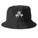 PAL Camp Hats - White logo, a Black Printed Bucket Hat