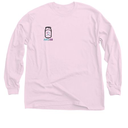 They Ban It. We Fund It., a Light Pink Classic Long Sleeve Tee (back-view)
