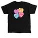 Candy Hearts, a Black Classic Unisex Tee