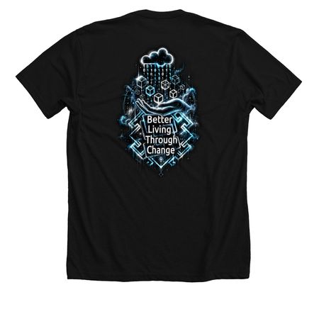 DreamTek v2, a Solid Black Blend Premium Unisex Tee (back-view)