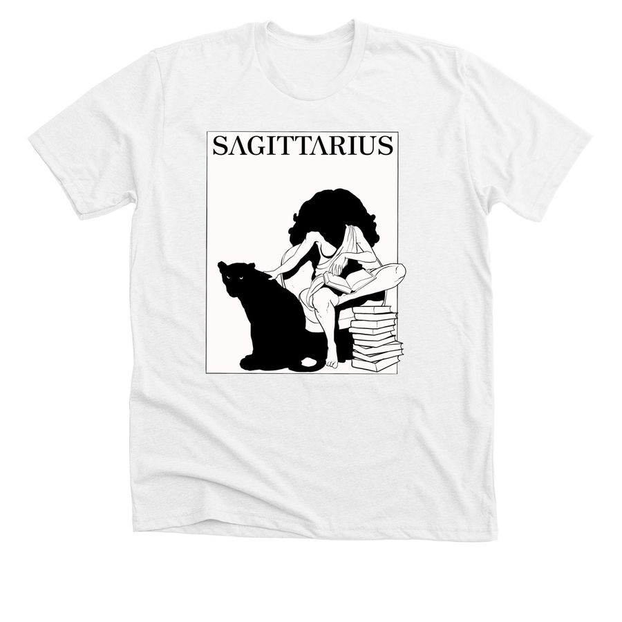 Sagittarius, a Solid White Blend Premium Unisex Tee