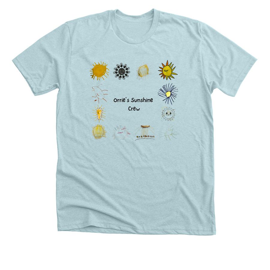 Orrie's Sunshine Crew, a Heather Ice Blue Premium Unisex Tee