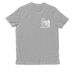 40-Year Logo on Back / BW Logo On Front, a Granite Grey Heather Allmade Organic Cotton Unisex Tee