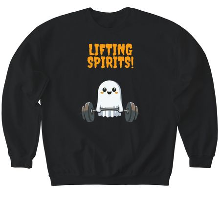 Lifting Spirits Series, a Black Softstyle Crewneck Sweatshirt