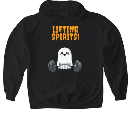 Lifting Spirits Series, a Black Gildan Softstyle Pullover Hoodie