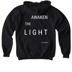 Awaken The Light, a Black Softstyle Youth Pullover Hoodie (back-view)