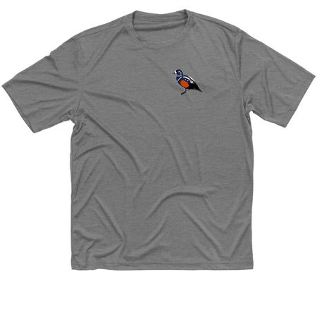 Harlequin Duck, a Grey Concrete Heather Classic Performance Tee
