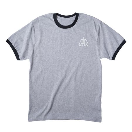 The back is where it's at!&nbsp;, a Athletic Heather/ Jet Black Cotton Ringer Tee