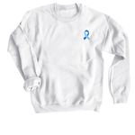 Team T1D Collection, a White Crewneck Sweatshirt (back-view)