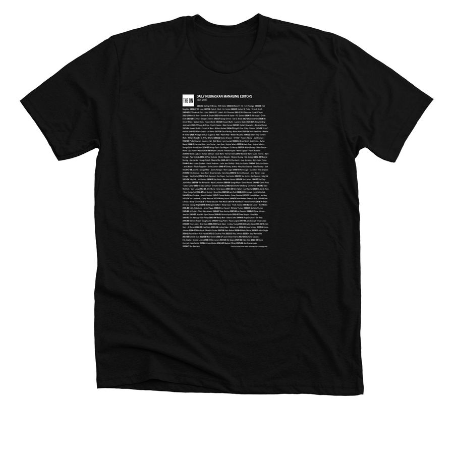 DN managing editors 1901 to 2027, a Solid Black Blend Premium Unisex Tee