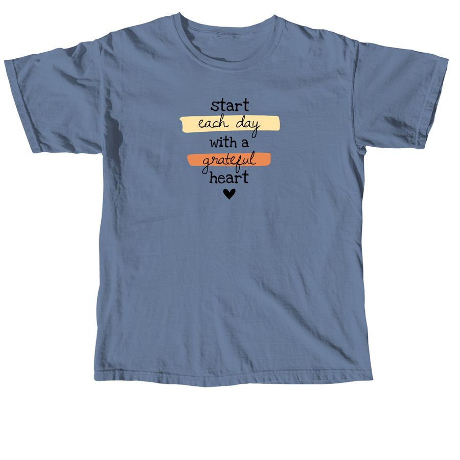 Grateful Heart, a Blue Jean Comfort Colors Unisex Tee