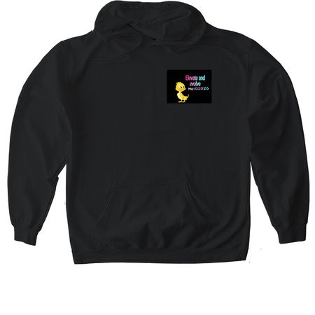Elevate & Evolve w/Squacky, a Black Gildan Softstyle Pullover Hoodie