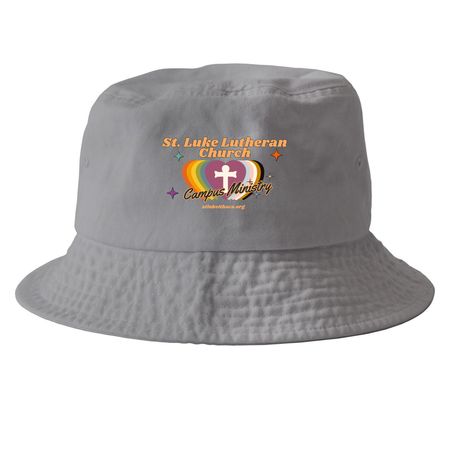 St. Luke Lutheran Church & Campus Ministry, a Grey Printed Bucket Hat