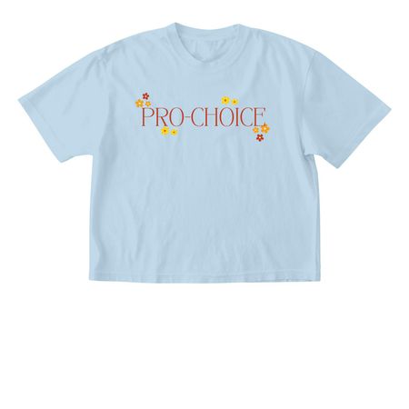 PRO-CHOICE, PRO-ABORTION, a Chambray Comfort Colors Boxy Tee