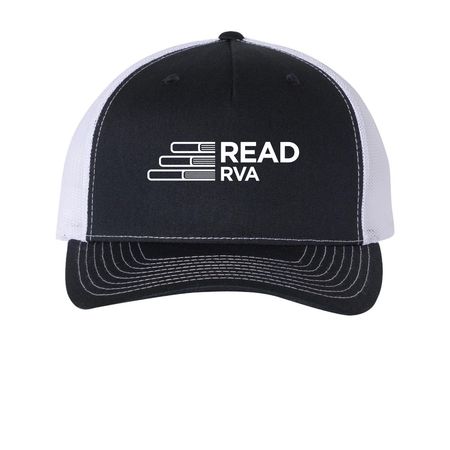 READ RVA Trucker Hat, a Navy/ White Printed Five-Panel Trucker Cap