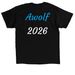 AWolf #3, a Black Classic Unisex Tee (back-view)