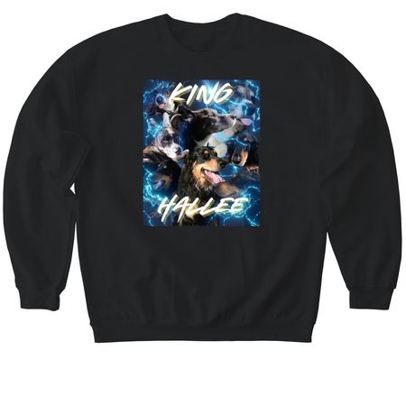 baby dogs, a Black Softstyle Crewneck Sweatshirt