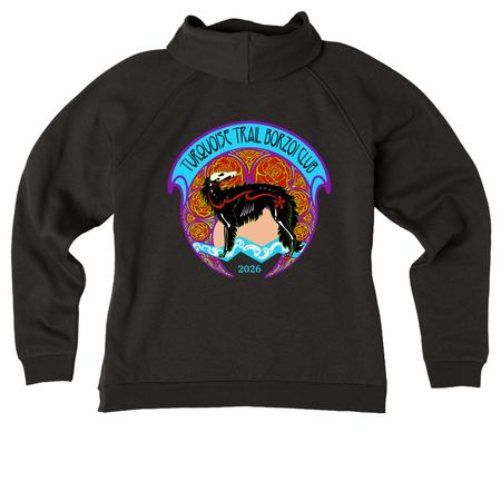 TTBC DDLM - back logo design for zip ups, a Deep Black Allmade Women?s Organic CVC Zip-Up Hoodie