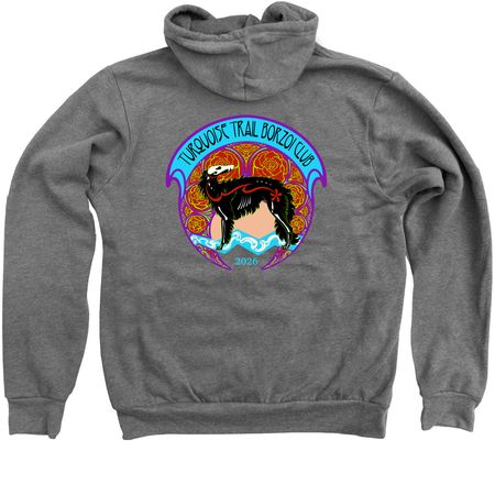 TTBC DDLM - back logo design for zip ups, a Deep Heather Zip Up Hoodie