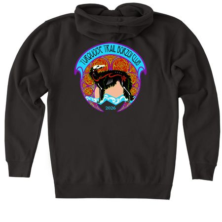 TTBC DDLM - back logo design for zip ups, a Black Heavyweight Zip Up Hoodie