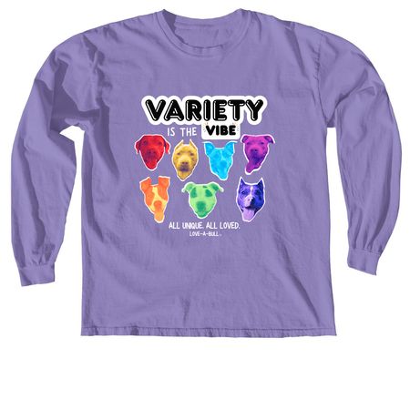 All Unique. All Loved., a Violet Comfort Colors Long Sleeve Tee
