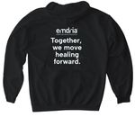 Misty White- Together we move healing forward., a Black Gildan Softstyle Pullover Hoodie (back-view)