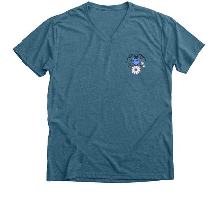 Lib Ladies Social of St Pete, a Heather Deep Teal Premium V-Neck Tee
