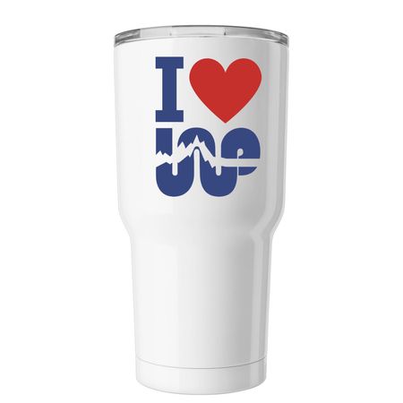 I Love WP Tumbler, a White Insulated Tumbler