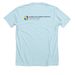 Jesus WAS Political, a Heather Ice Blue Premium Unisex Tee (back-view)